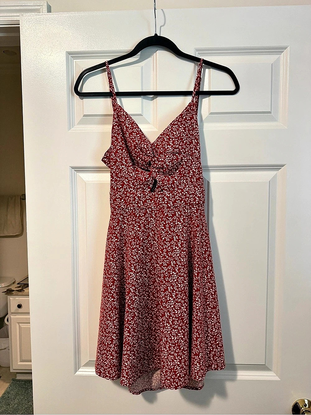 Red Floral Mini Dress